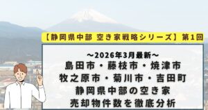 静岡県中部　空き家戦略シリーズ　島田市藤枝市焼津市牧之原市吉田町菊川市売却物件